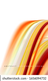 Abstract background - fluid color gradient waves, with dynamic motion line effect. Vector Illustration For Wallpaper, Banner, Background, Card, Book Illustration, landing page