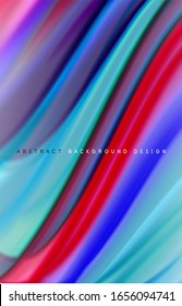 Fondo abstracto: ondas de degradado de color fluido, con efecto de línea de movimiento dinámico. Ilustración vectorial para papel tapiz, pancarta, fondo, tarjeta, ilustración del libro, página de inicio
