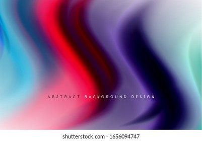 Abstract background - fluid color gradient waves, with dynamic motion line effect. Vector Illustration For Wallpaper, Banner, Background, Card, Book Illustration, landing page
