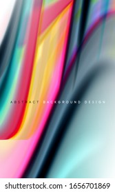 Abstract background - fluid color gradient waves, with dynamic motion line effect. Vector Illustration For Wallpaper, Banner, Background, Card, Book Illustration, landing page