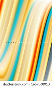 Abstract background - fluid color gradient waves, with dynamic motion line effect. Vector Illustration For Wallpaper, Banner, Background, Card, Book Illustration, landing page