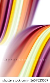 Abstract background - fluid color gradient waves, with dynamic motion line effect. Vector Illustration For Wallpaper, Banner, Background, Card, Book Illustration, landing page