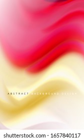 Abstract background - fluid color gradient waves, with dynamic motion line effect. Vector Illustration For Wallpaper, Banner, Background, Card, Book Illustration, landing page