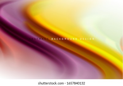 Abstract background - fluid color gradient waves, with dynamic motion line effect. Vector Illustration For Wallpaper, Banner, Background, Card, Book Illustration, landing page