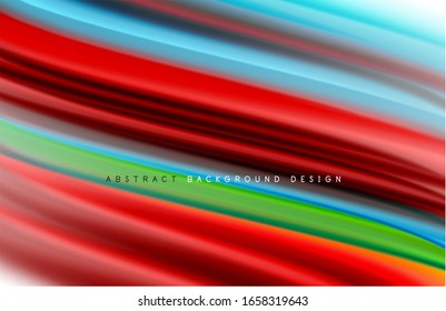 Abstract background - fluid color gradient waves, with dynamic motion line effect. Vector Illustration For Wallpaper, Banner, Background, Card, Book Illustration, landing page
