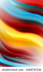 Abstract background - fluid color gradient waves, with dynamic motion line effect. Vector Illustration For Wallpaper, Banner, Background, Card, Book Illustration, landing page