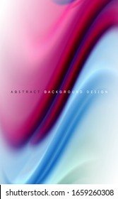 Abstract background - fluid color gradient waves, with dynamic motion line effect. Vector Illustration For Wallpaper, Banner, Background, Card, Book Illustration, landing page