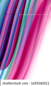 Abstract background - fluid color gradient waves, with dynamic motion line effect. Vector Illustration For Wallpaper, Banner, Background, Card, Book Illustration, landing page