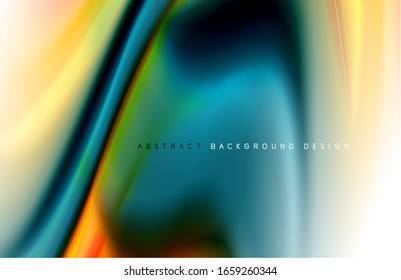 Abstract background - fluid color gradient waves, with dynamic motion line effect. Vector Illustration For Wallpaper, Banner, Background, Card, Book Illustration, landing page