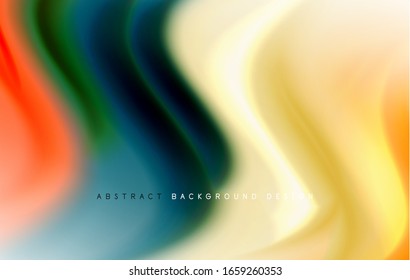 Fondo abstracto: ondas de degradado de color fluido, con efecto de línea de movimiento dinámico. Ilustración vectorial para papel tapiz, pancarta, fondo, tarjeta, ilustración del libro, página de inicio