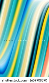 Abstract background - fluid color gradient waves, with dynamic motion line effect. Vector Illustration For Wallpaper, Banner, Background, Card, Book Illustration, landing page
