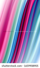 Abstract background - fluid color gradient waves, with dynamic motion line effect. Vector Illustration For Wallpaper, Banner, Background, Card, Book Illustration, landing page