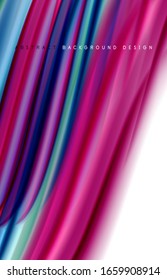 Abstract background - fluid color gradient waves, with dynamic motion line effect. Vector Illustration For Wallpaper, Banner, Background, Card, Book Illustration, landing page