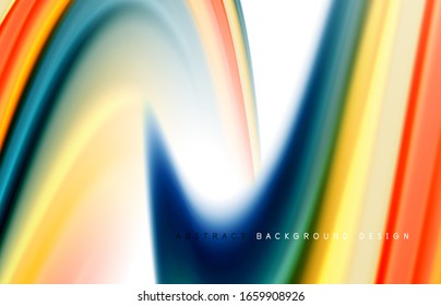 Abstract background - fluid color gradient waves, with dynamic motion line effect. Vector Illustration For Wallpaper, Banner, Background, Card, Book Illustration, landing page