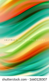 Fondo abstracto: ondas de degradado de color fluido, con efecto de línea de movimiento dinámico. Ilustración vectorial para papel tapiz, pancarta, fondo, tarjeta, ilustración del libro, página de inicio