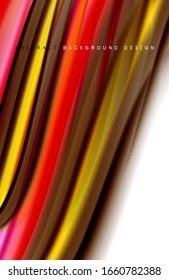 Abstract background - fluid color gradient waves, with dynamic motion line effect. Vector Illustration For Wallpaper, Banner, Background, Card, Book Illustration, landing page