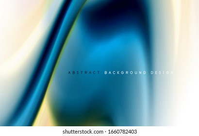 Abstract background - fluid color gradient waves, with dynamic motion line effect. Vector Illustration For Wallpaper, Banner, Background, Card, Book Illustration, landing page
