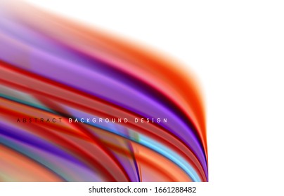 Abstract background - fluid color gradient waves, with dynamic motion line effect. Vector Illustration For Wallpaper, Banner, Background, Card, Book Illustration, landing page