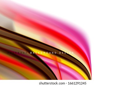 Abstract background - fluid color gradient waves, with dynamic motion line effect. Vector Illustration For Wallpaper, Banner, Background, Card, Book Illustration, landing page