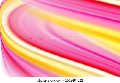Abstract background - fluid color gradient waves, with dynamic motion line effect. Vector Illustration For Wallpaper, Banner, Background, Card, Book Illustration, landing page
