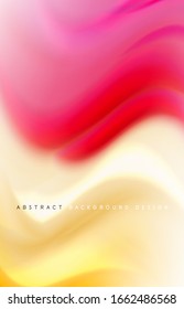 Abstract background - fluid color gradient waves, with dynamic motion line effect. Vector Illustration For Wallpaper, Banner, Background, Card, Book Illustration, landing page