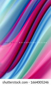 Abstract background - fluid color gradient waves, with dynamic motion line effect. Vector Illustration For Wallpaper, Banner, Background, Card, Book Illustration, landing page