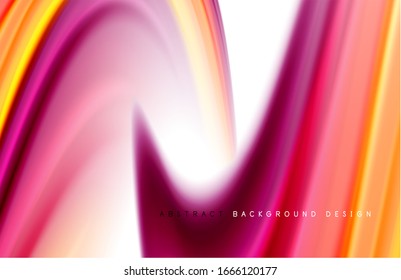 Fondo abstracto: ondas de degradado de color fluido, con efecto de línea de movimiento dinámico. Ilustración vectorial para papel tapiz, pancarta, fondo, tarjeta, ilustración del libro, página de inicio