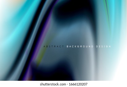 Abstract background - fluid color gradient waves, with dynamic motion line effect. Vector Illustration For Wallpaper, Banner, Background, Card, Book Illustration, landing page