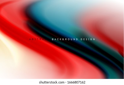 Abstract background - fluid color gradient waves, with dynamic motion line effect. Vector Illustration For Wallpaper, Banner, Background, Card, Book Illustration, landing page