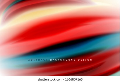 Abstract background - fluid color gradient waves, with dynamic motion line effect. Vector Illustration For Wallpaper, Banner, Background, Card, Book Illustration, landing page