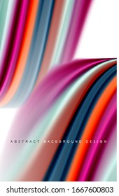 Abstract background - fluid color gradient waves, with dynamic motion line effect. Vector Illustration For Wallpaper, Banner, Background, Card, Book Illustration, landing page