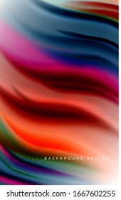 Abstract background - fluid color gradient waves, with dynamic motion line effect. Vector Illustration For Wallpaper, Banner, Background, Card, Book Illustration, landing page