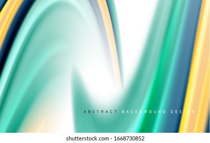 Fondo abstracto: ondas de degradado de color fluido, con efecto de línea de movimiento dinámico. Ilustración vectorial para papel tapiz, pancarta, fondo, tarjeta, ilustración del libro, página de inicio