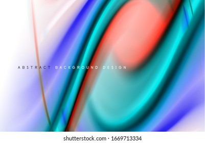 Abstract background - fluid color gradient waves, with dynamic motion line effect. Vector Illustration For Wallpaper, Banner, Background, Card, Book Illustration, landing page
