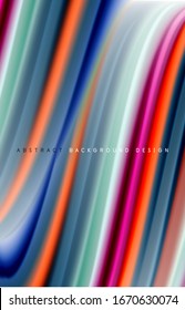 Abstract background - fluid color gradient waves, with dynamic motion line effect. Vector Illustration For Wallpaper, Banner, Background, Card, Book Illustration, landing page