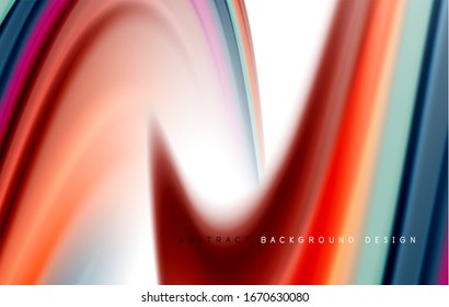 Abstract background - fluid color gradient waves, with dynamic motion line effect. Vector Illustration For Wallpaper, Banner, Background, Card, Book Illustration, landing page