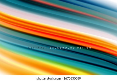 Fondo abstracto: ondas de degradado de color fluido, con efecto de línea de movimiento dinámico. Ilustración vectorial para papel tapiz, pancarta, fondo, tarjeta, ilustración del libro, página de inicio