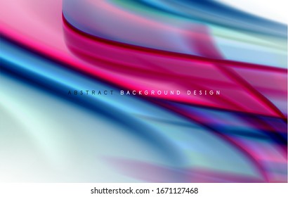 Fondo abstracto: ondas de degradado de color fluido, con efecto de línea de movimiento dinámico. Ilustración vectorial para papel tapiz, pancarta, fondo, tarjeta, ilustración del libro, página de inicio