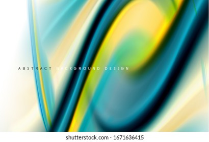 Abstract background - fluid color gradient waves, with dynamic motion line effect. Vector Illustration For Wallpaper, Banner, Background, Card, Book Illustration, landing page