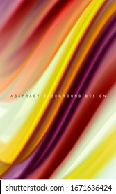 Abstract background - fluid color gradient waves, with dynamic motion line effect. Vector Illustration For Wallpaper, Banner, Background, Card, Book Illustration, landing page