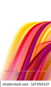 Fondo abstracto: ondas de degradado de color fluido, con efecto de línea de movimiento dinámico. Ilustración vectorial para papel tapiz, pancarta, fondo, tarjeta, ilustración del libro, página de inicio