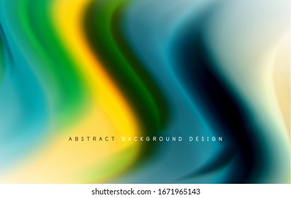 Fondo abstracto: ondas de degradado de color fluido, con efecto de línea de movimiento dinámico. Ilustración vectorial para papel tapiz, pancarta, fondo, tarjeta, ilustración del libro, página de inicio