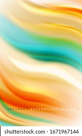 Abstract background - fluid color gradient waves, with dynamic motion line effect. Vector Illustration For Wallpaper, Banner, Background, Card, Book Illustration, landing page