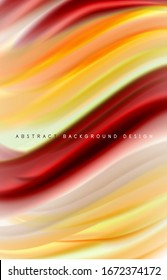 Abstract background - fluid color gradient waves, with dynamic motion line effect. Vector Illustration For Wallpaper, Banner, Background, Card, Book Illustration, landing page