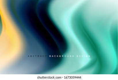 Fondo abstracto: ondas de degradado de color fluido, con efecto de línea de movimiento dinámico. Ilustración vectorial para papel tapiz, pancarta, fondo, tarjeta, ilustración del libro, página de inicio