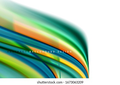 Abstrakter Hintergrund - fließende Farbverlauf-Wellen, mit dynamischem Bewegungszeileneffekt. Vektorillustration-Illustration für Bildschirmhintergrund, Banner, Hintergrund, Karte, Buchillustration, Landungsseite