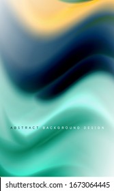 Abstract background - fluid color gradient waves, with dynamic motion line effect. Vector Illustration For Wallpaper, Banner, Background, Card, Book Illustration, landing page