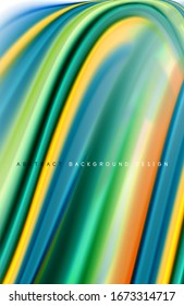 Abstract background - fluid color gradient waves, with dynamic motion line effect. Vector Illustration For Wallpaper, Banner, Background, Card, Book Illustration, landing page