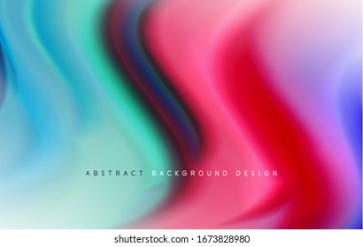 Abstract background - fluid color gradient waves, with dynamic motion line effect. Vector Illustration For Wallpaper, Banner, Background, Card, Book Illustration, landing page