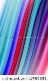 Abstract background - fluid color gradient waves, with dynamic motion line effect. Vector Illustration For Wallpaper, Banner, Background, Card, Book Illustration, landing page